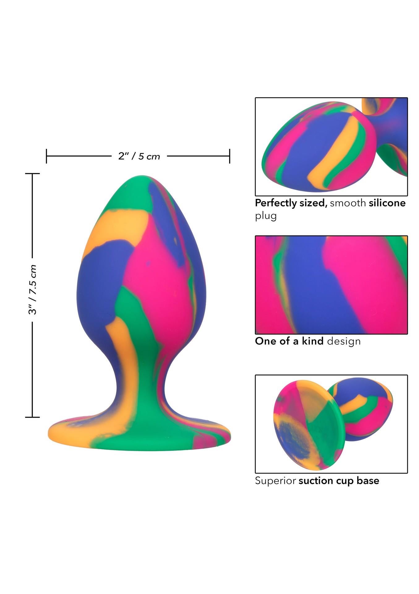 3-Cheeky Medium Tie-Dye Plug Multicolor-3