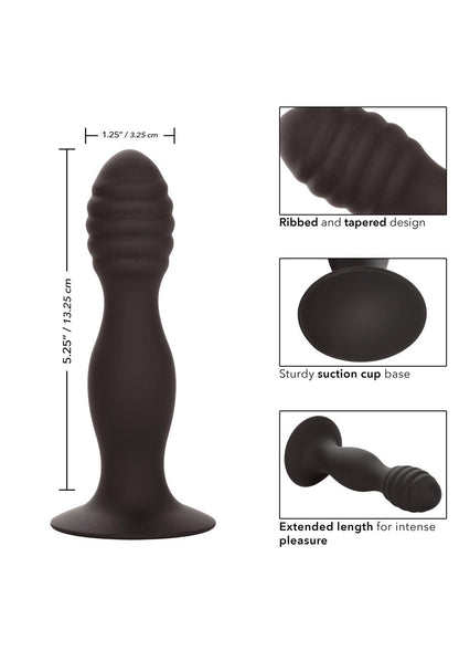 3-Korek analny plug żebrowany z przyssawką sex anal-3