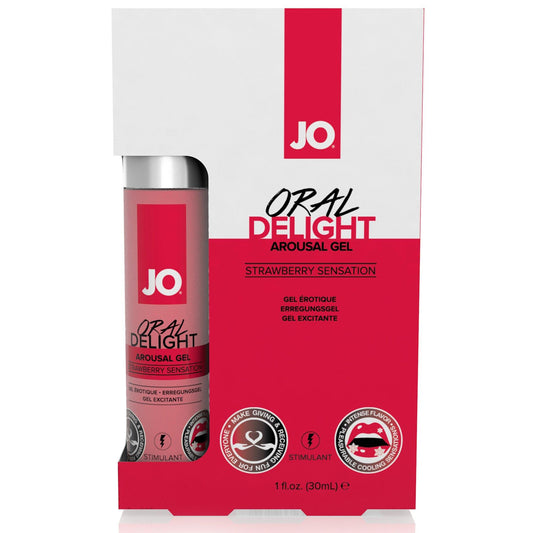 1-Żel do seksu oralnego- System JO - Oral Delight Arousal Gel Strawberry Sensation 30 ml-1