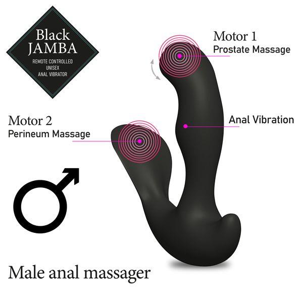 3-FeelzToys - Black Jamba Anal Vibrator-3