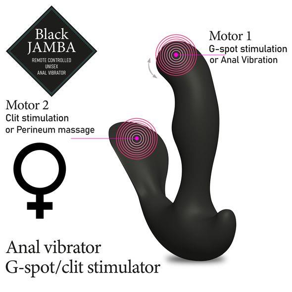 4-FeelzToys - Black Jamba Anal Vibrator-4