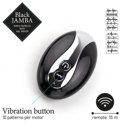 7-FeelzToys - Black Jamba Anal Vibrator-7