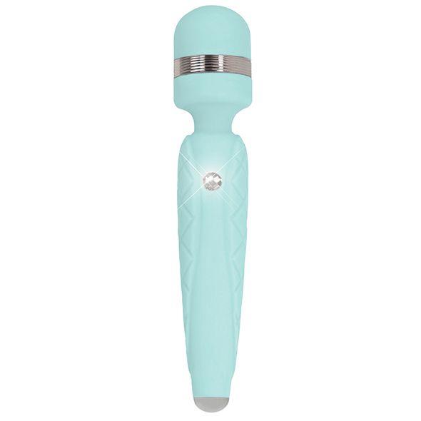 2-Pillow Talk - Cheeky Wand Massager Teal-2