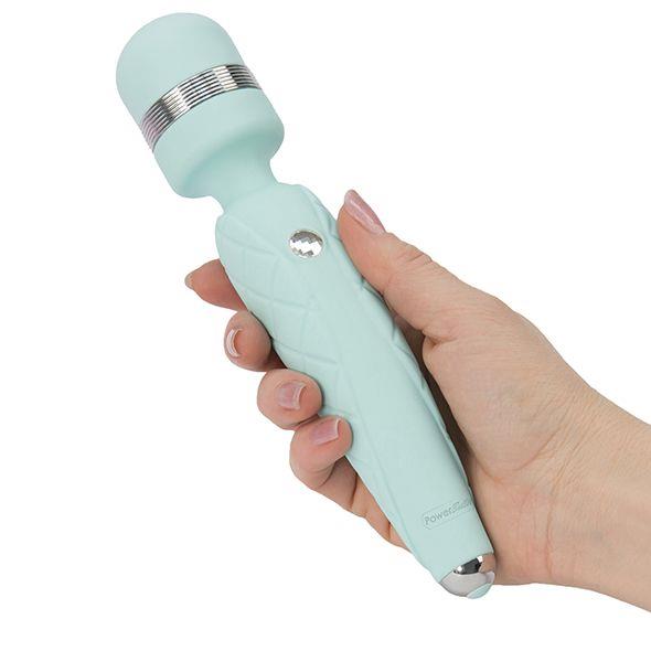 4-Pillow Talk - Cheeky Wand Massager Teal-4