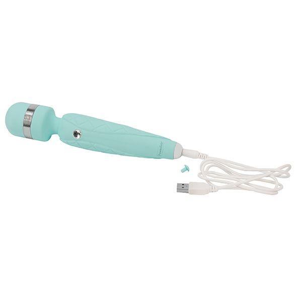 5-Pillow Talk - Cheeky Wand Massager Teal-5