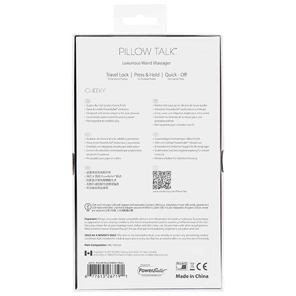 8-Pillow Talk - Cheeky Wand Massager Teal-8