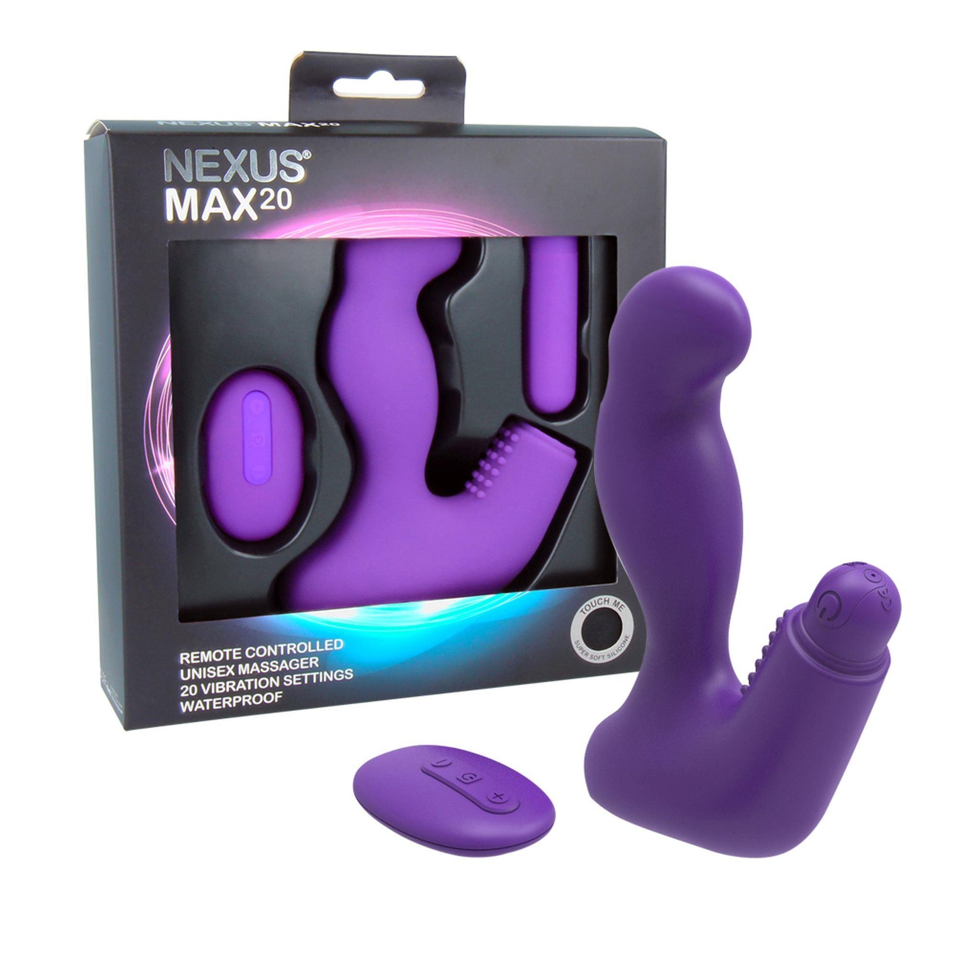 5-Nexus - Max 20 Remote Control Unisex Massager Purple-5