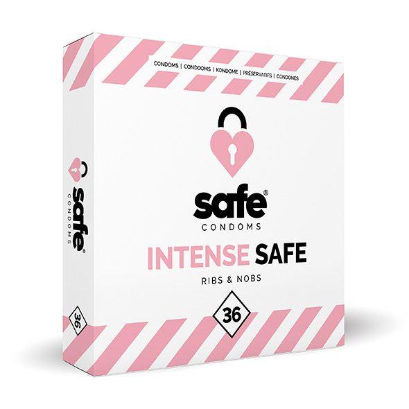1-SAFE - Condoms Intense Safe Ribs & Nobs (36 pcs)-1