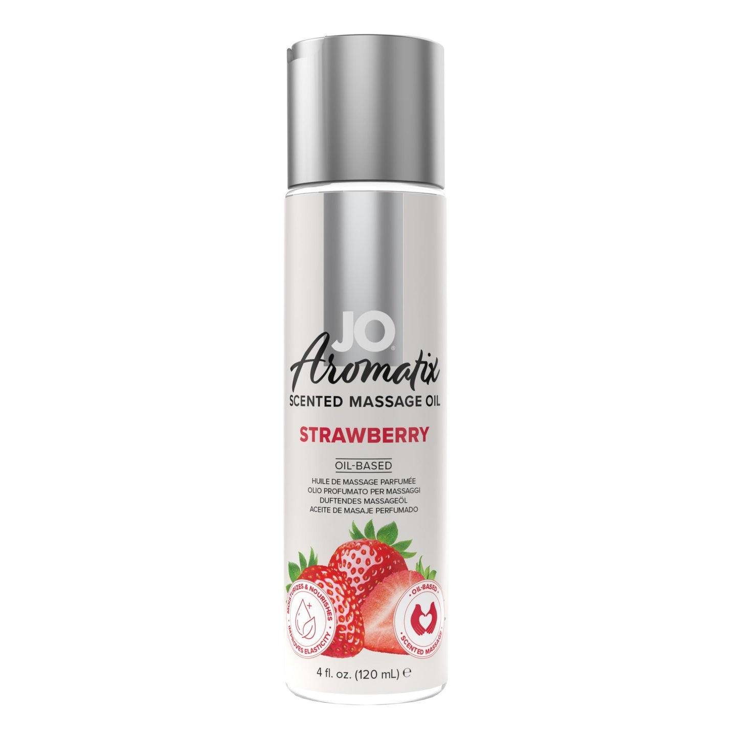 1-System JO - Aromatix Scented Massage Oil Strawberry 120 ml-1