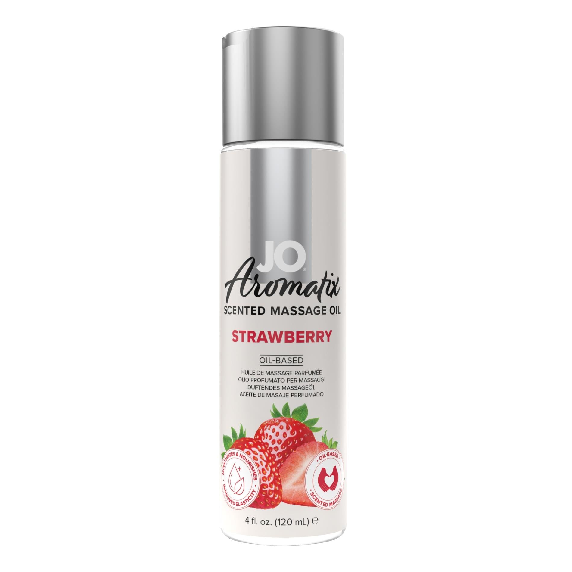 1-System JO - Aromatix Scented Massage Oil Strawberry 120 ml-1