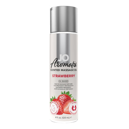 1-System JO - Aromatix Scented Massage Oil Strawberry 120 ml-1