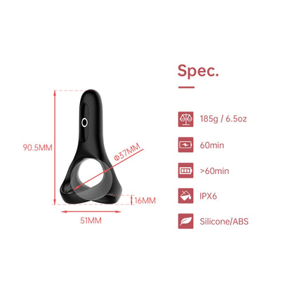 8-Podwójny pierścień na penisa Magic Motion Rise BL-8