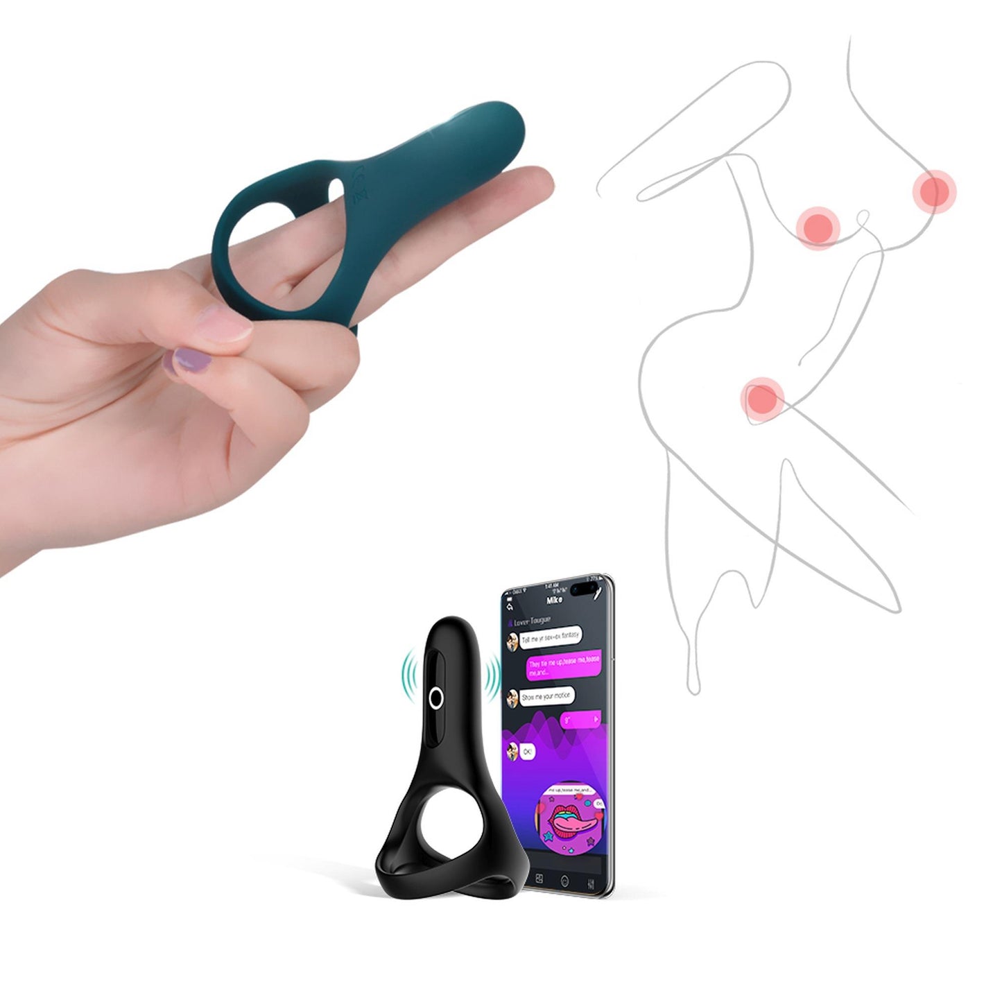3-Pierścień na penisa Magic Motion Rise Smart-3