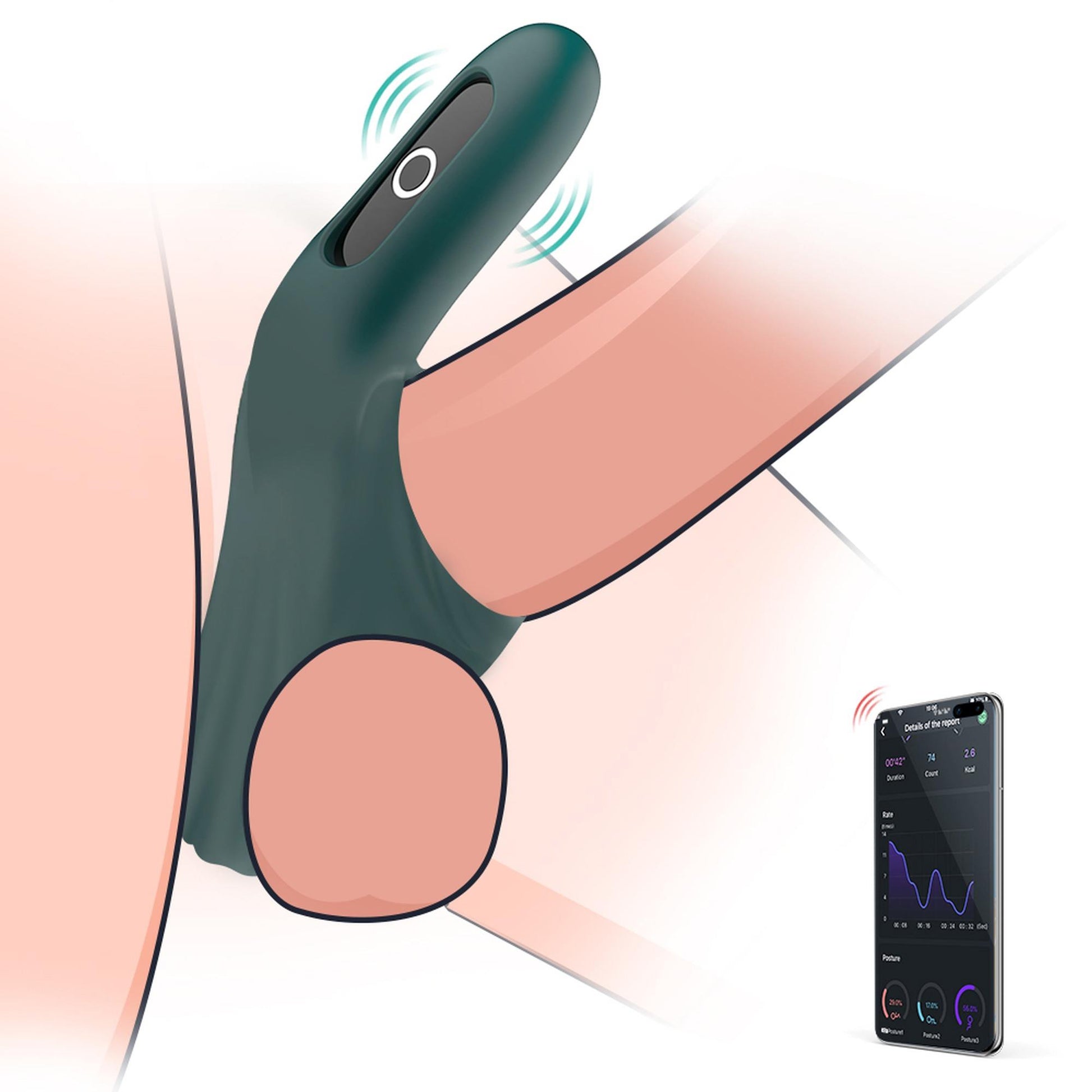 4-Pierścień na penisa Magic Motion Rise Smart-4