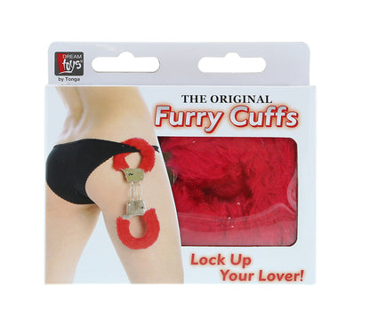 3-Kajdanki-METAL HANDCUFF WITH PLUSH RED-3