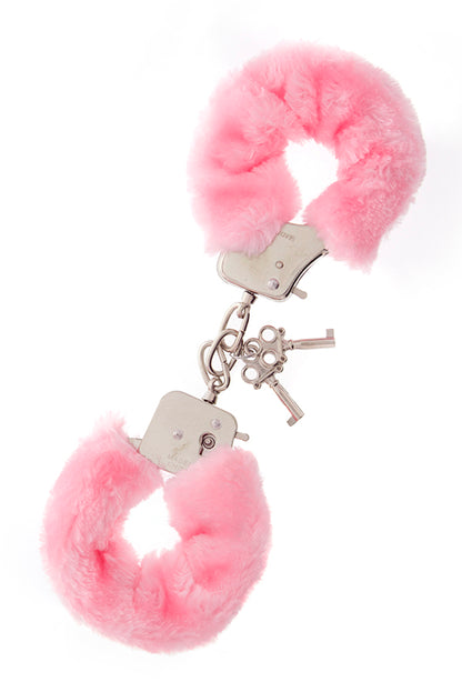 1-Kajdanki-METAL HANDCUFF WITH PLUSH PINK-1