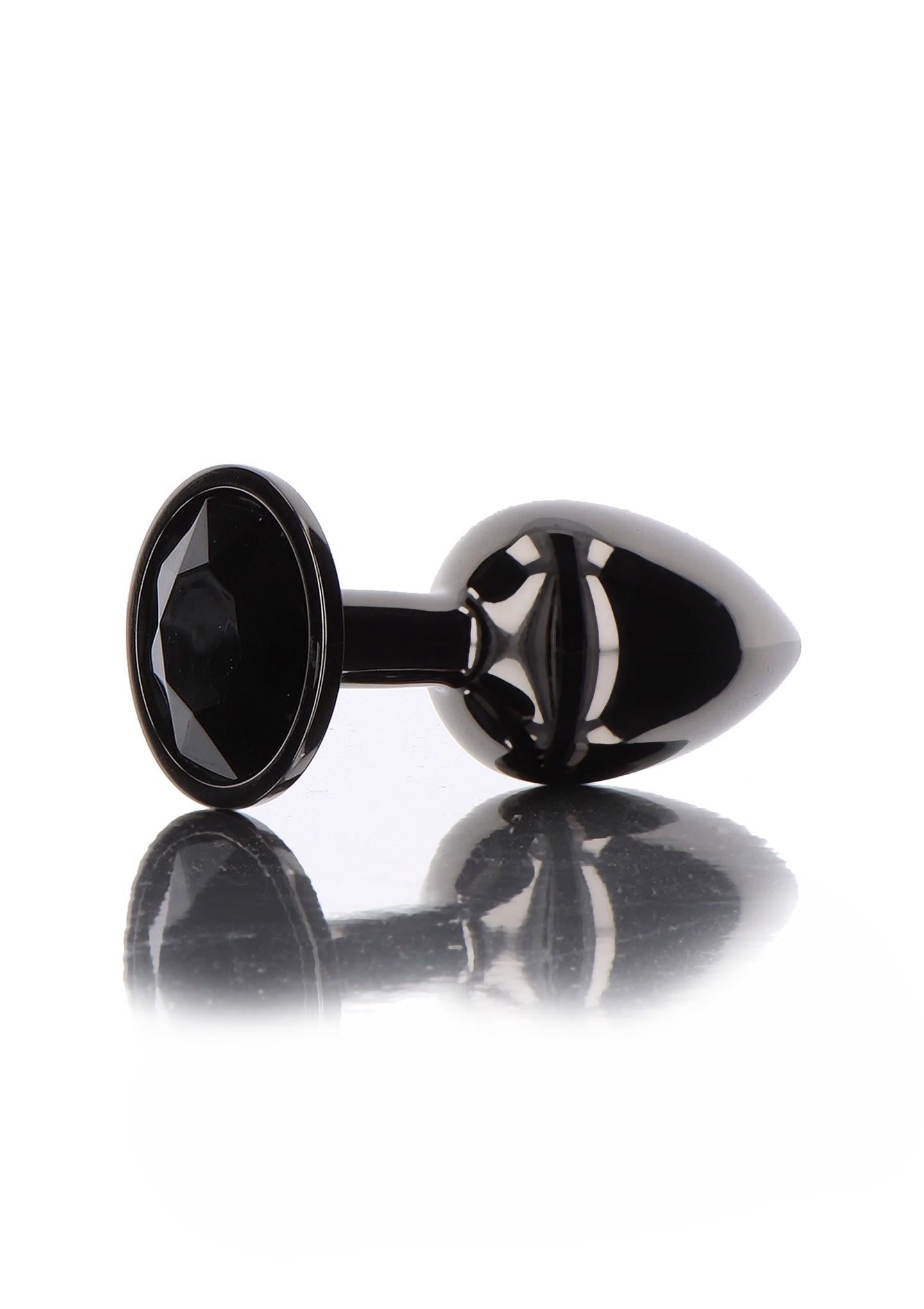 1-Butt Plug With Diamond Jewel M Black-1