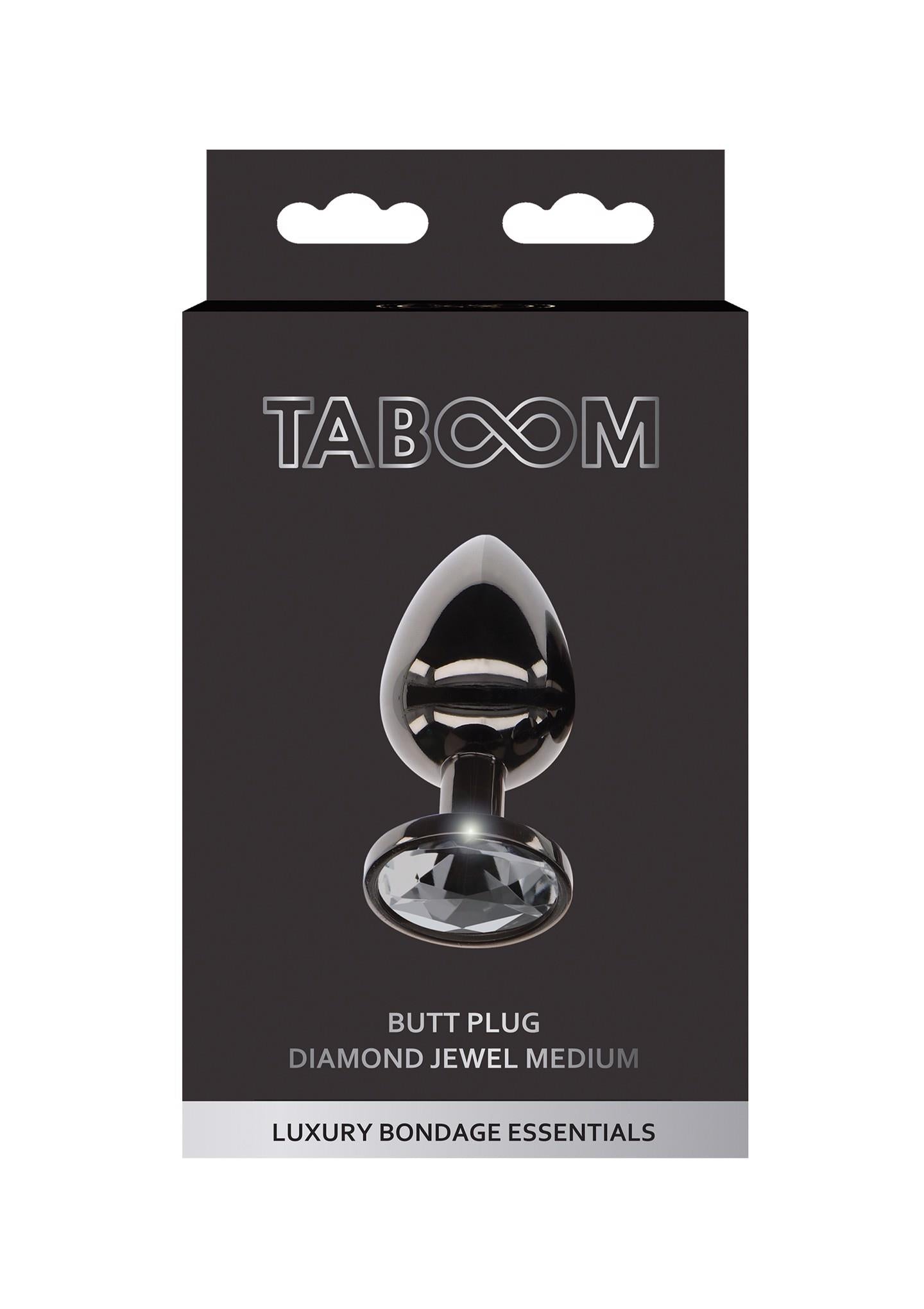 2-Butt Plug With Diamond Jewel M Black-2