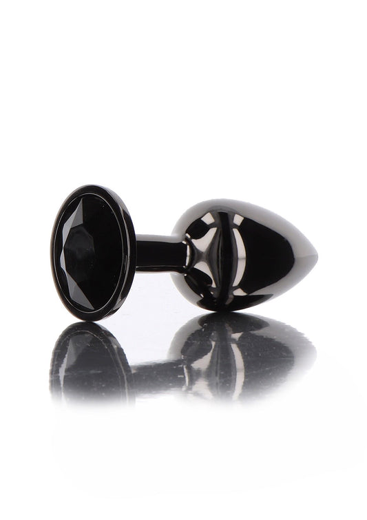 1-Butt Plug With Diamond Jewel L Black-1