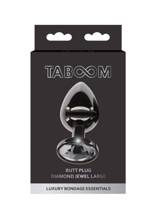 2-Butt Plug With Diamond Jewel L Black-2