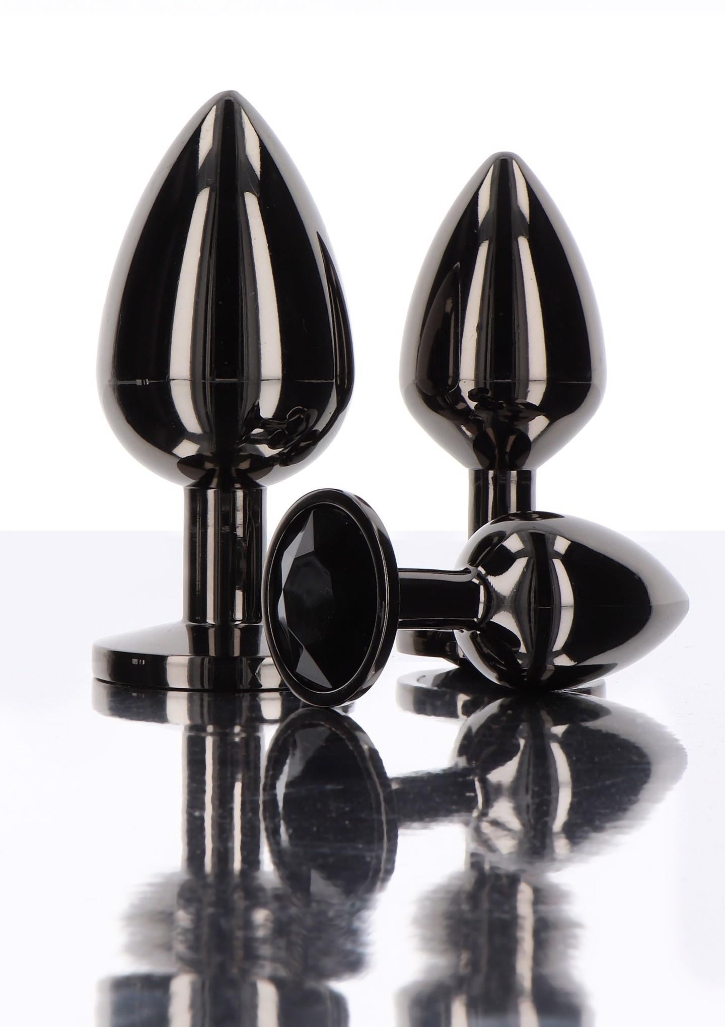 4-Butt Plug With Diamond Jewel L Black-4