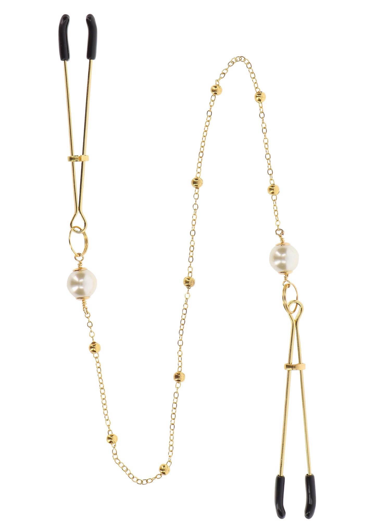 3-Tweezers Pearl & Deluxe Chain Gold-3