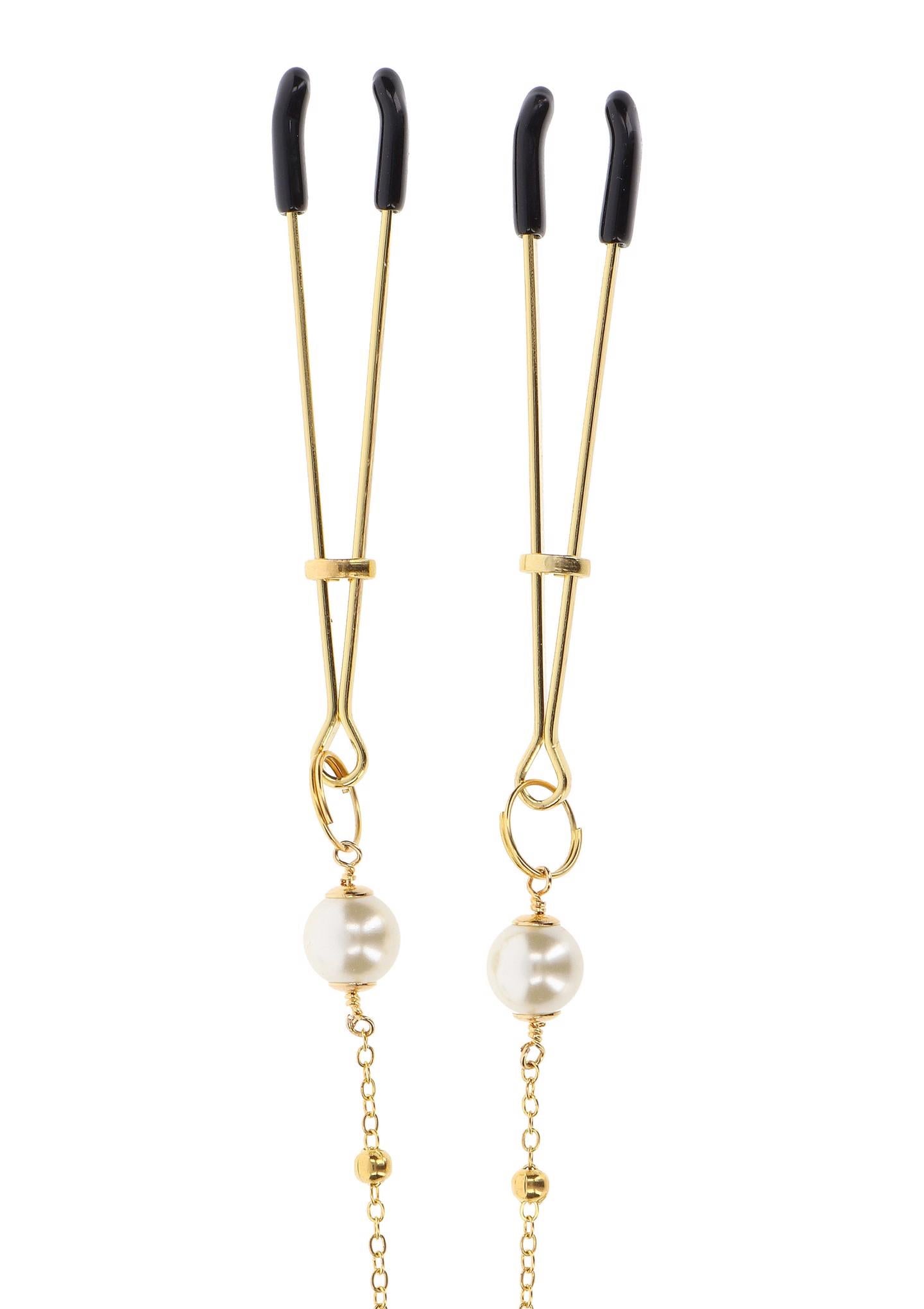 4-Tweezers Pearl & Deluxe Chain Gold-4