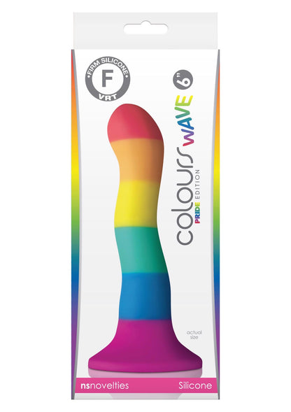 4-Tęczowe silikonowe dildo z mocną przyssawką 15 cm-4