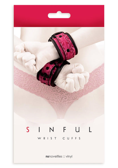 4-Kajdanki-SINFUL WRIST CUFFS PINK-4