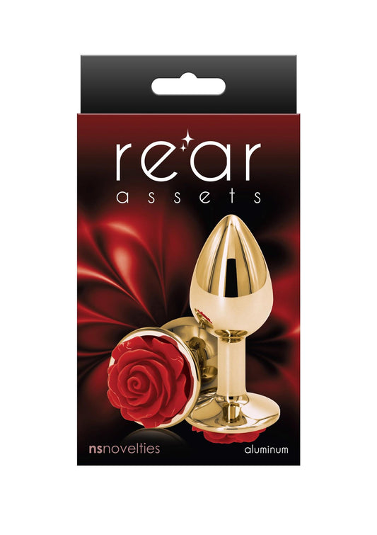 2-Rose Buttplug Small Red-2