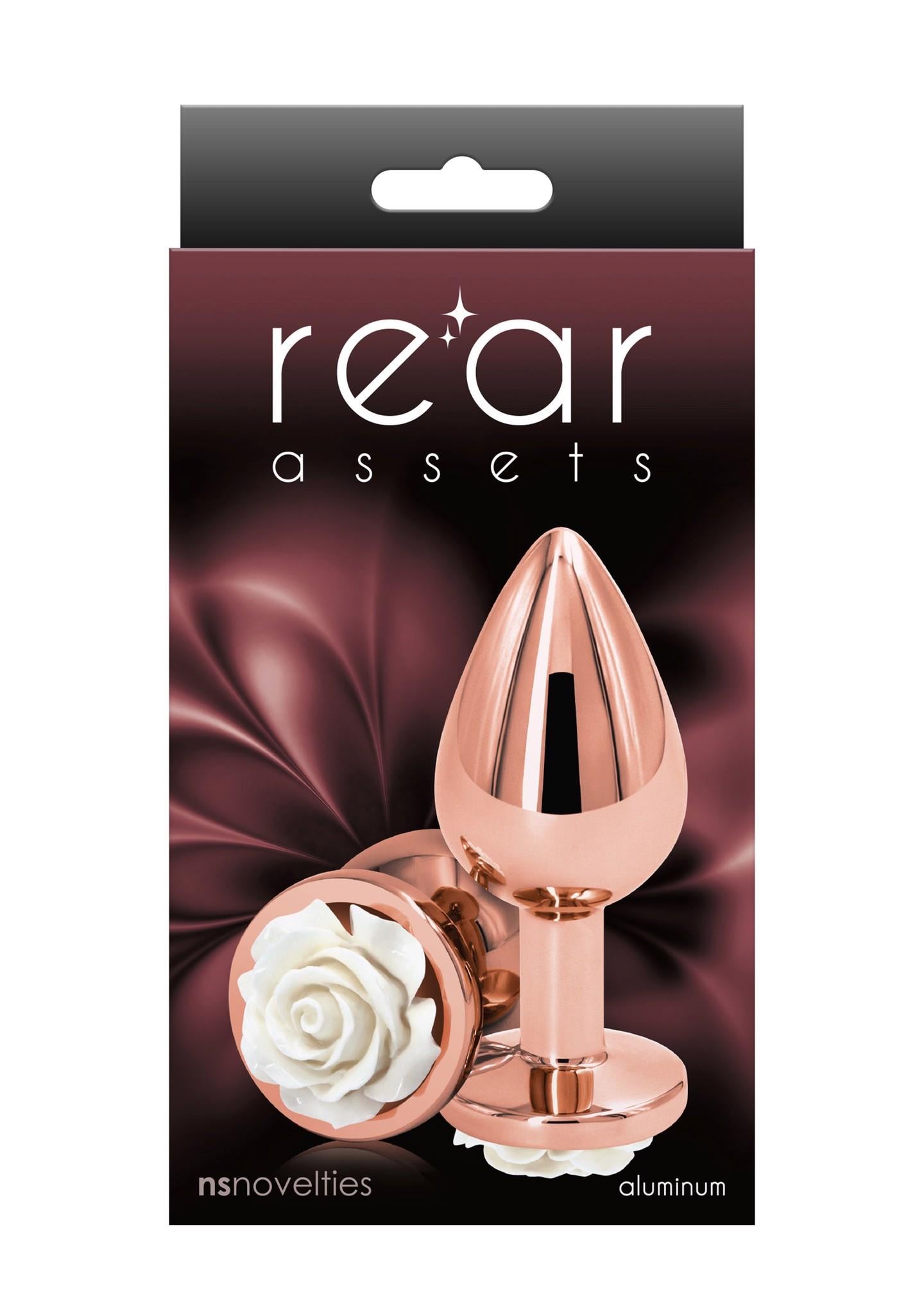 2-Rose Buttplug Medium White-2