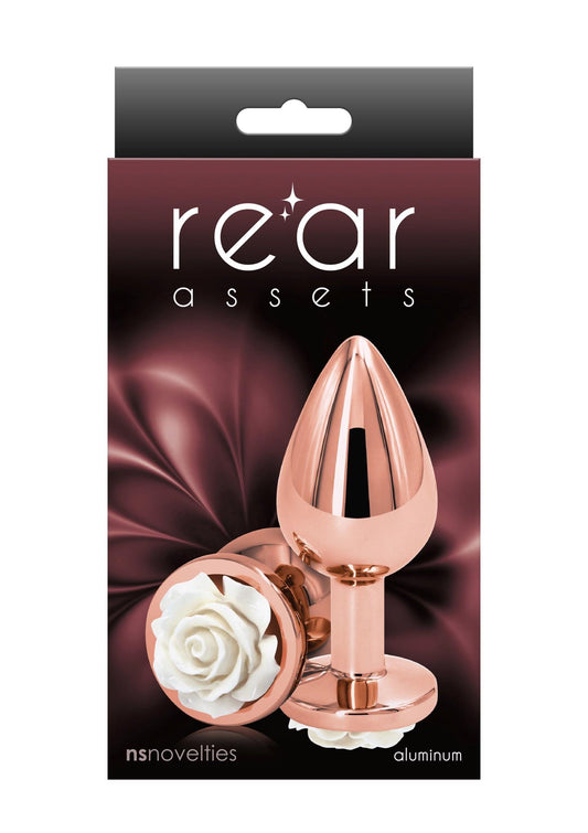 2-Rose Buttplug Medium White-2