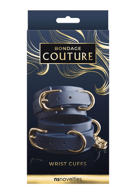 2-Bondage Couture Wrist Cuff Blue-2
