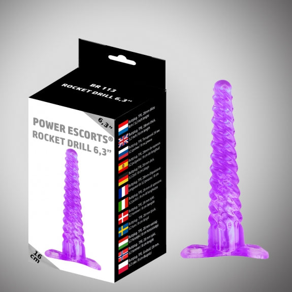 3-Świderek analny korek zakręcone dildo sonda 16cm-3