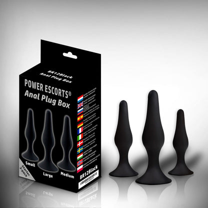 1-Plug - Anal Plug box 3 pack black-1