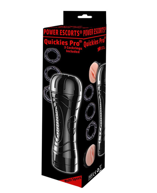 2-Quickes Pro - Vibrating masturbator + 3 pack cockring-2