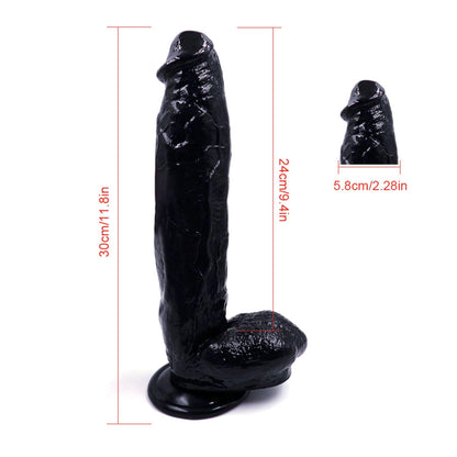 5-Gruby duży realistyczny penis dildo członek 30cm-5