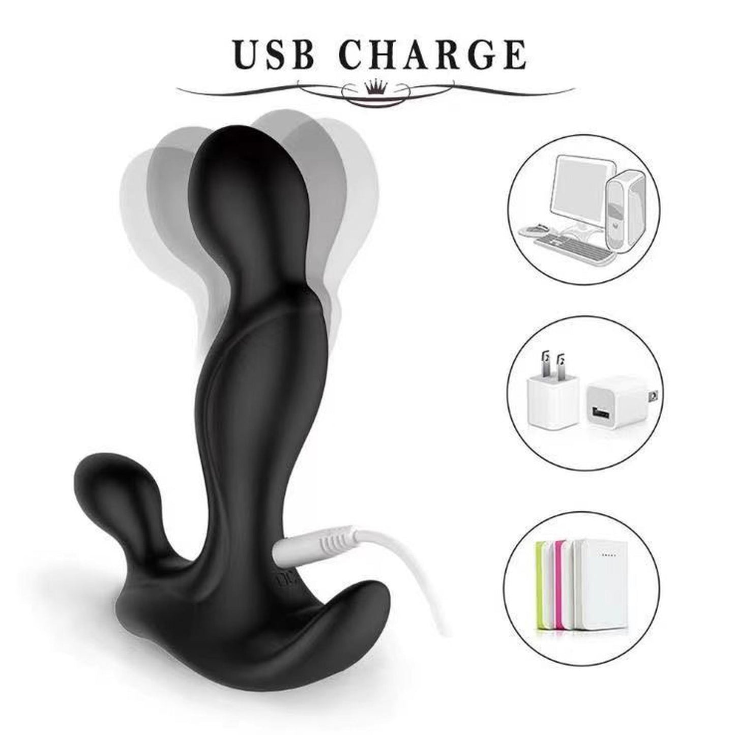 4-Prostate Twister Rechargeable Prostate Stimulator Black-4