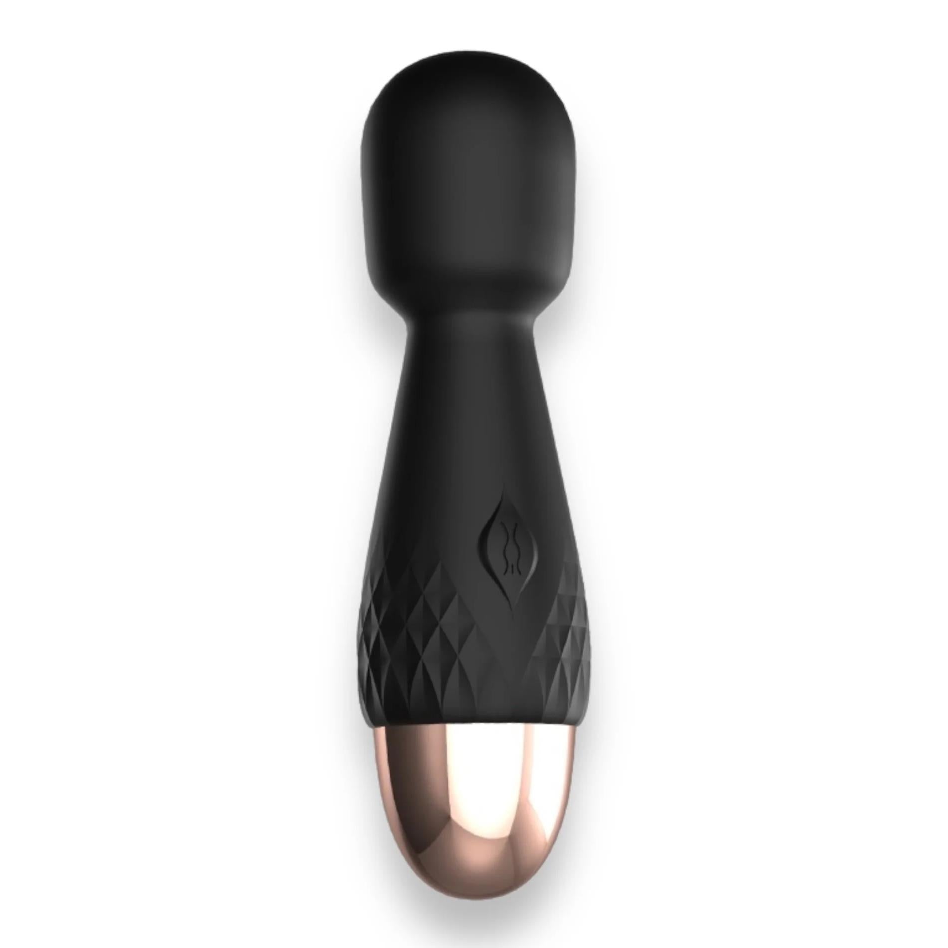 1-Power Escorts - Mini Wand De Luxe - Black - 11,6 Cm / 4.5 Inch Silicone Wand Massager-1