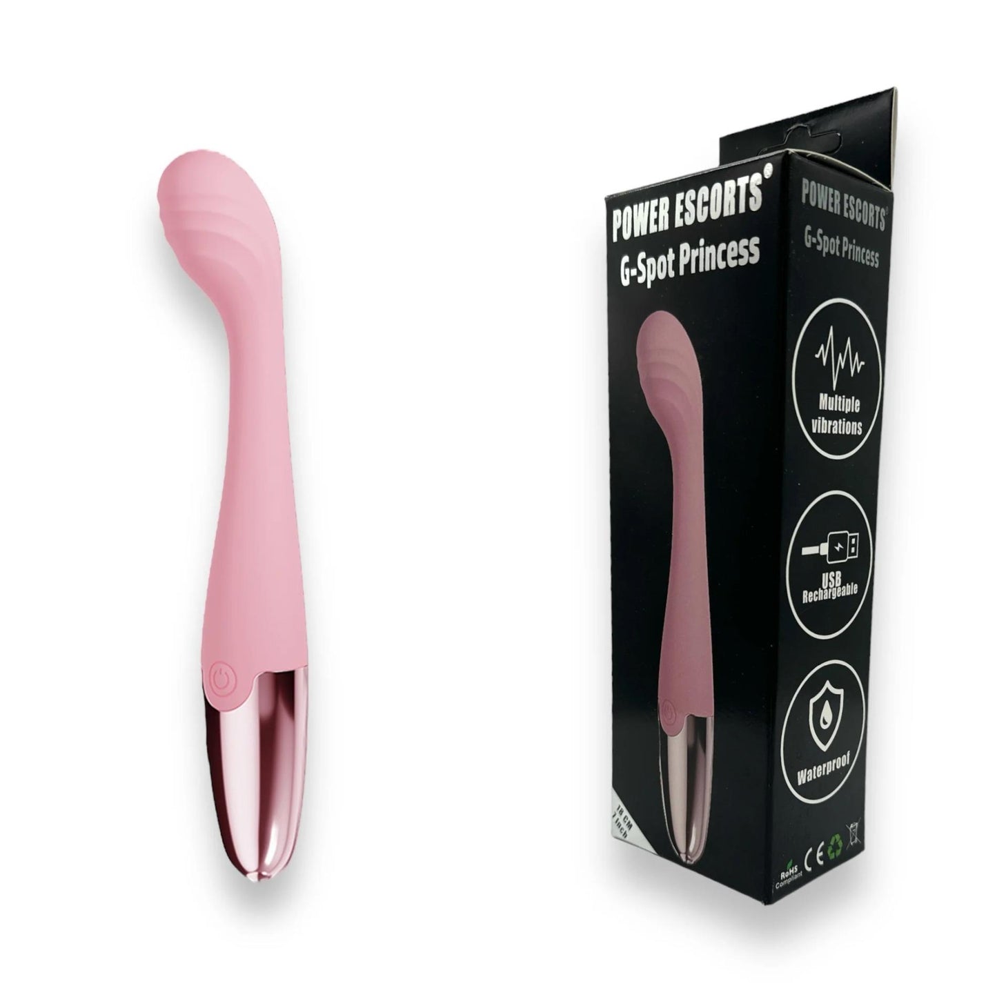 3-Power Escorts - Pink - G Spot Princess - 18 Cm / 7 Inch Silicone G Spot Vibrator-3