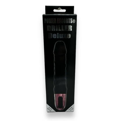 3-Power Escorts - Driller De Luxe Black - 21 Cm / 8.2 Inch Fat Silicone Realistic Vibrator-3