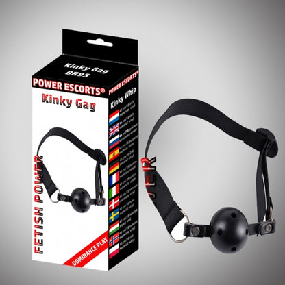 1-Kinky gag black  ball gag-1