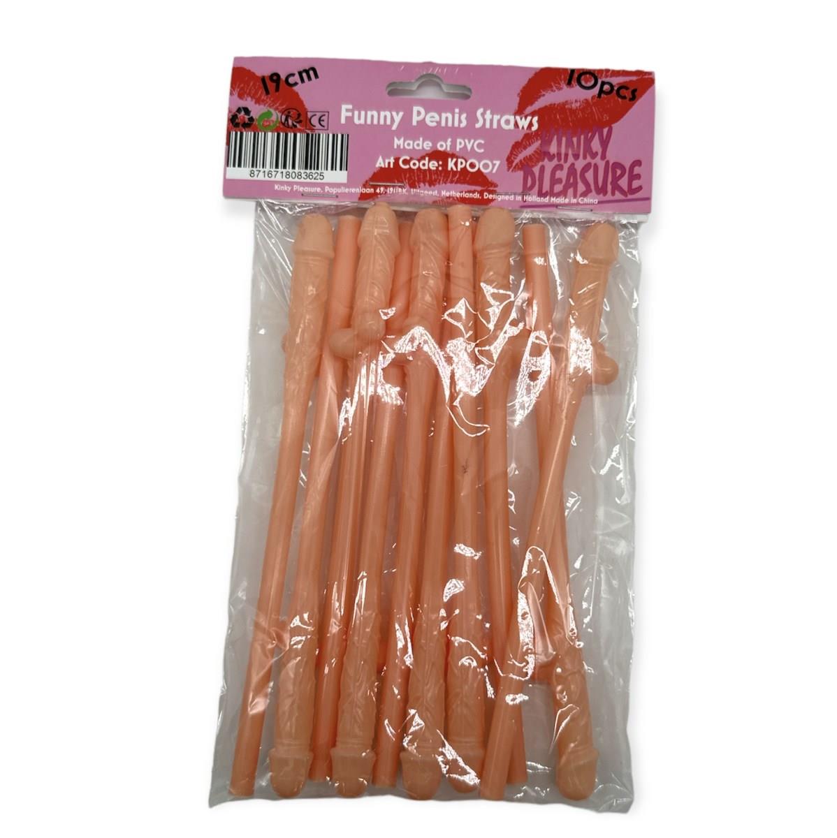 1-Kinky Pleasure - Penis Drinking Straws 10 pcs-1