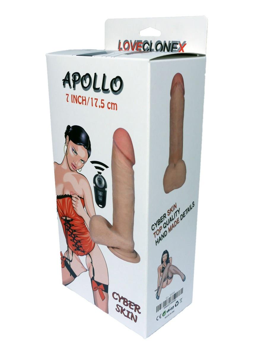 16-Dildo z wibracją rotacją pilot cyberskóra 17cm-16