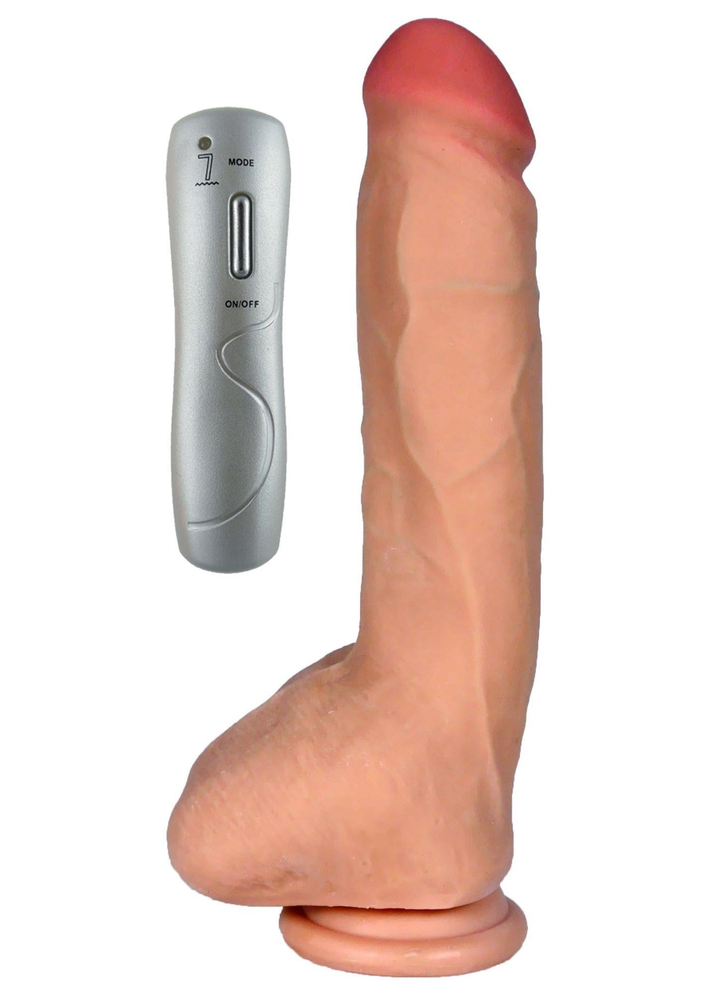 2-Dildo penis z cyberskóry naturalny 7trybów 25cm-2