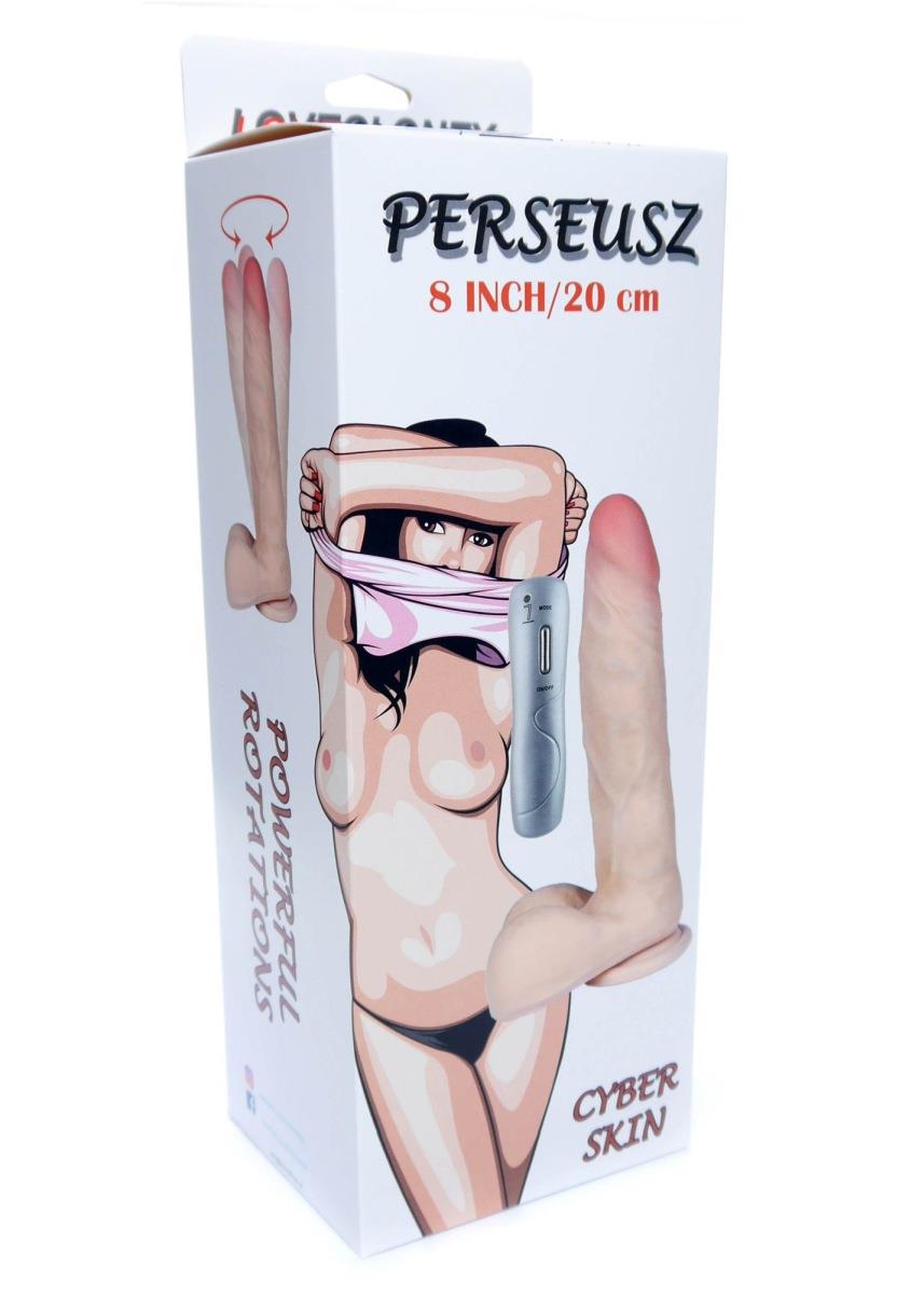 6-Dildo penis z rotacją i przyssawką jądrami 23cm-6