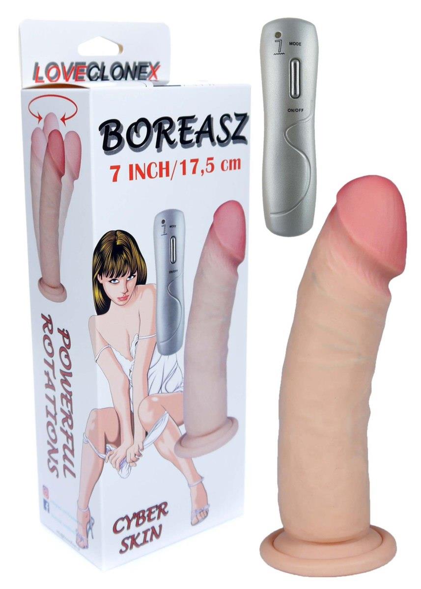 1-Realistyczny penis dildo z rotacją cyberskóra 20cm-1