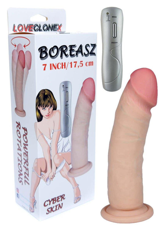 1-Realistyczny penis dildo z rotacją cyberskóra 20cm-1