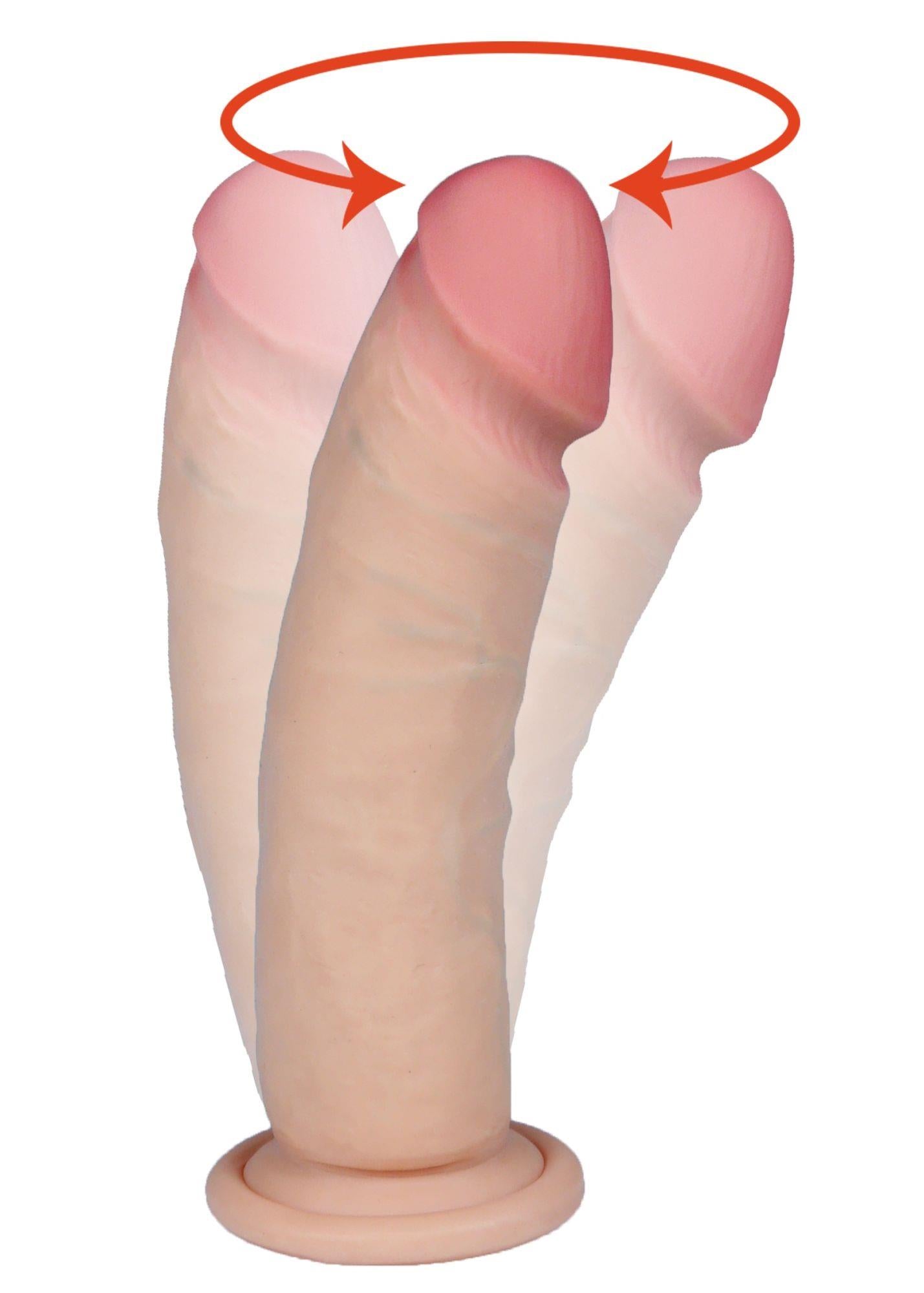2-Realistyczny penis dildo z rotacją cyberskóra 20cm-2