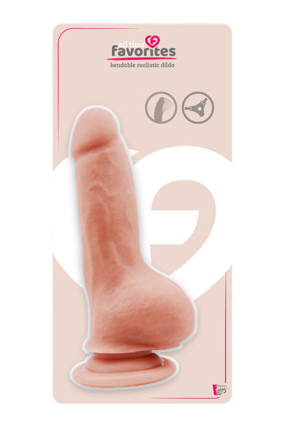 1-ALL TIME FAVORITES BENDABLE DILDO FLESH-1